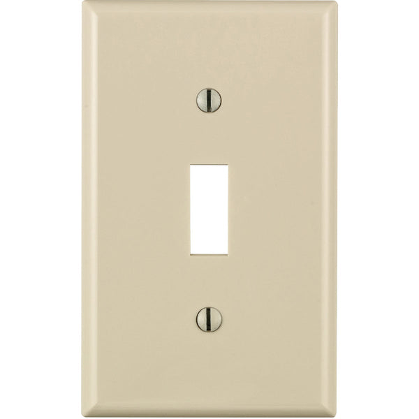 Leviton 1-Gang Thermoplastic Nylon Toggle Switch Wall Plate, Light Almond