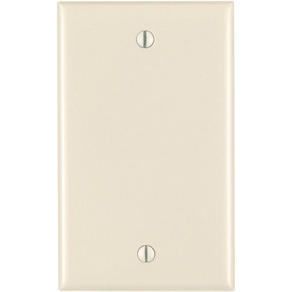 Leviton 1-Gang Standard Thermoset Blank Wall Plate, Light Almond