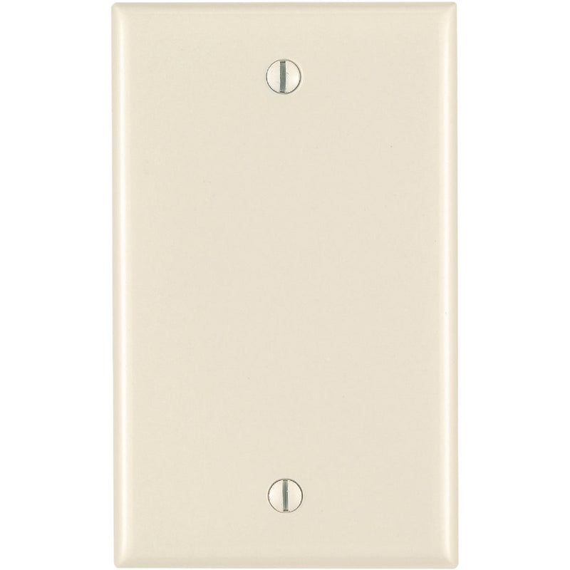 Leviton 1-Gang Standard Thermoset Blank Wall Plate, Light Almond