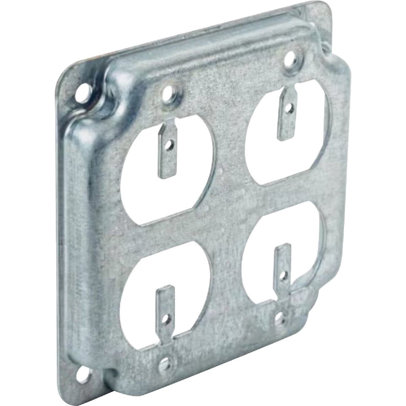 Southwire 2-Duplex Receptacles 4 In. x 4 In. Square Device Cover