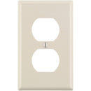 Leviton 1-Gang Smooth Plastic Outlet Wall Plate, Light Almond (10-Pack)