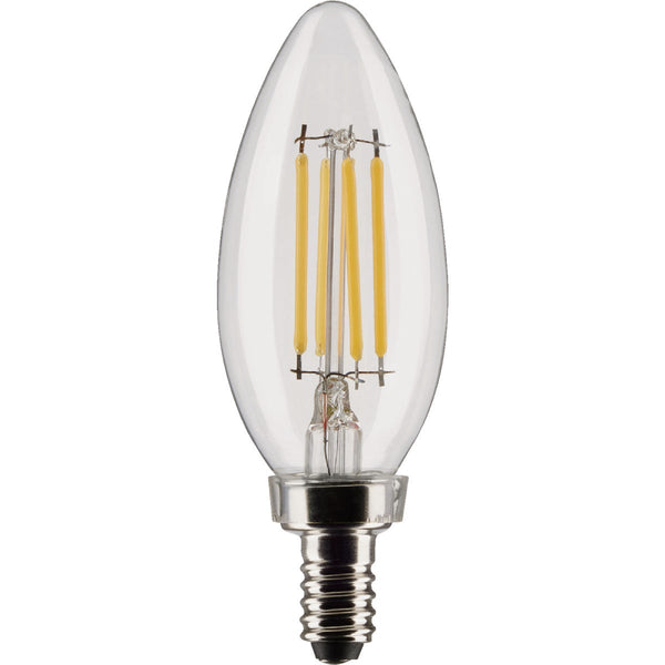 Satco 40W Equivalent Warm White B11 Candelabra Traditional LED Decorative Light Bulb (2-Pack)