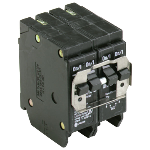 Eaton BQ 20A/20A Quad-Pole Standard Trip Quadplex Circuit Breaker