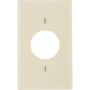 Leviton 1-Gang Smooth Plastic Single Outlet Wall Plate, Ivory