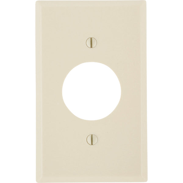 Leviton 1-Gang Smooth Plastic Single Outlet Wall Plate, Ivory