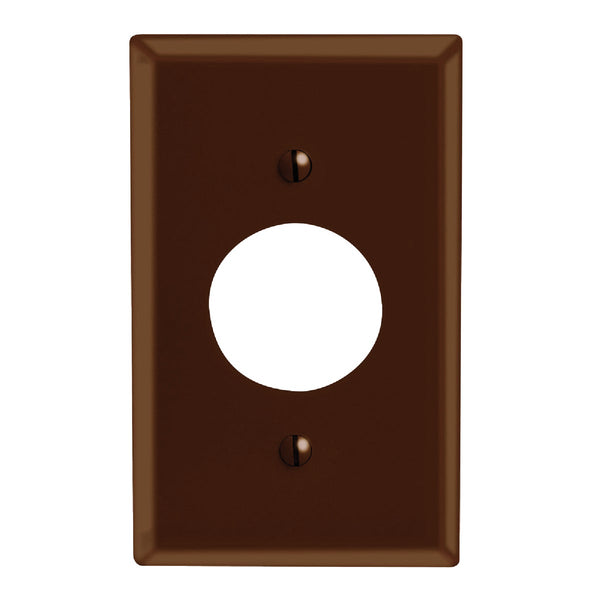 Leviton 1-Gang Smooth Plastic Single Outlet Wall Plate, Brown