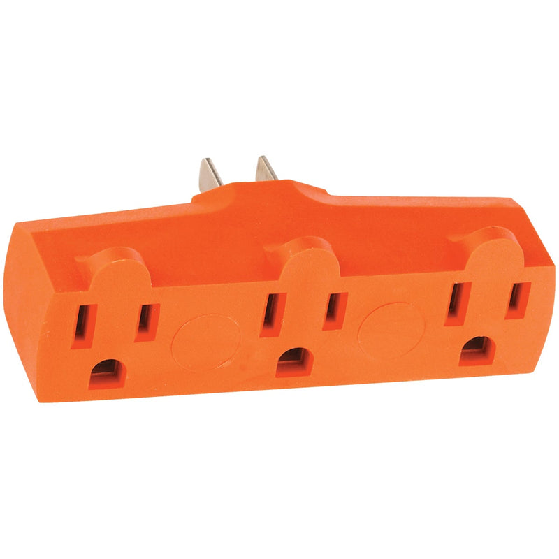 Leviton Orange 15A 3-Outlet Heavy-Duty Tap