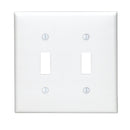 Leviton 2-Gang Thermoplastic Nylon Toggle Switch Wall Plate, White