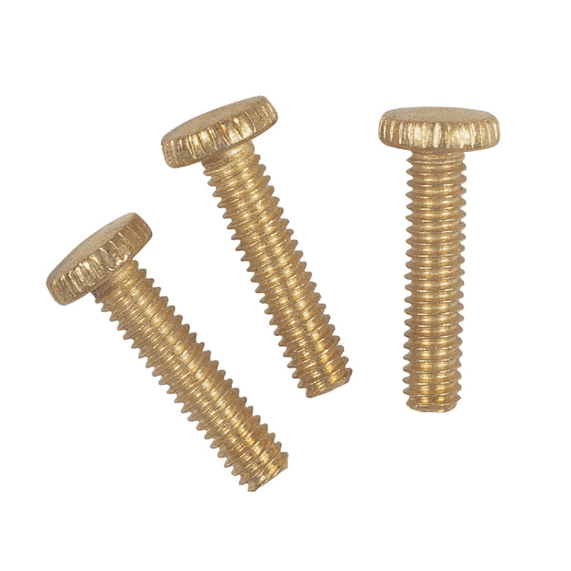 Westinghouse 3/4 In. Brass-Plated Knurled Head Fixture Screws (3-Pack)