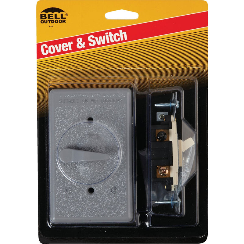 Bell 3-Way Vertical Mount Gray Weatherproof Outdoor Switch Cover