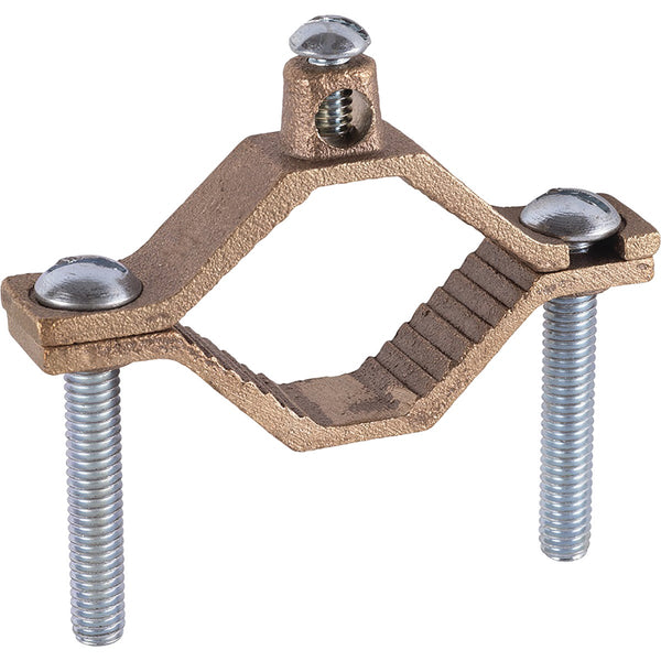 Halex 1-1/4 In. to 2 In. Set Screw Heavy-Duty Ground Pressure Cast Brass Ground Clamp