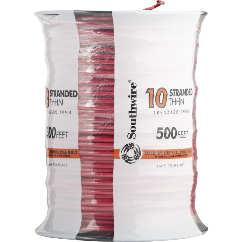 Southwire 500 Ft. 10 AWG Stranded Red THHN Electrical Wire