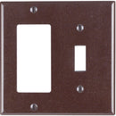 Leviton Decora 2-Gang Thermoset Single Toggle/Rocker Wall Plate, Brown