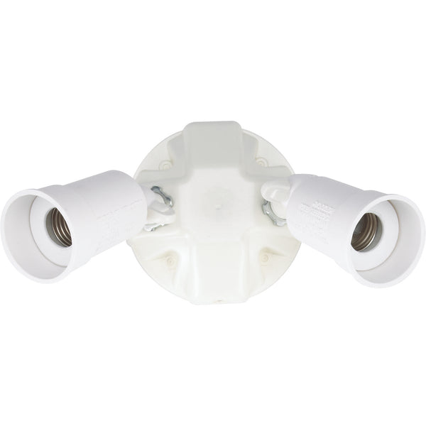 Halo White Dusk To Dawn Incandescent Floodlight Fixture