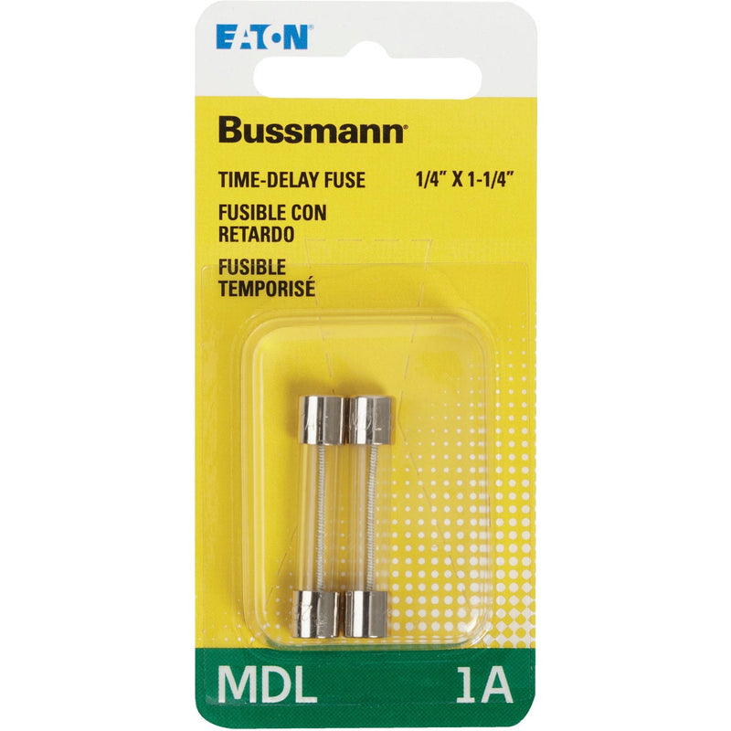 Bussmann 1A MDL Glass Tube Electronic Fuse (2-Pack)