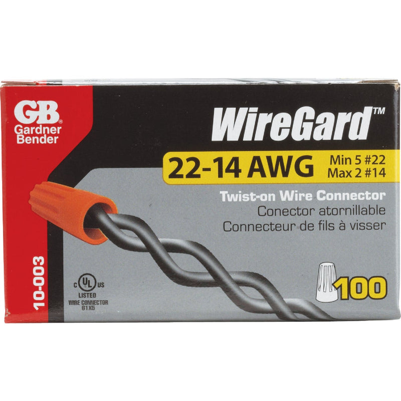 Gardner Bender WingGard Small Orange 22 AWG to 14 AWG Wire Connector (100-Pack)