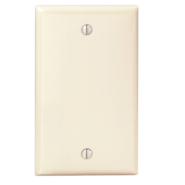 Leviton 1-Gang Standard Nylon Blank Wall Plate, Ivory