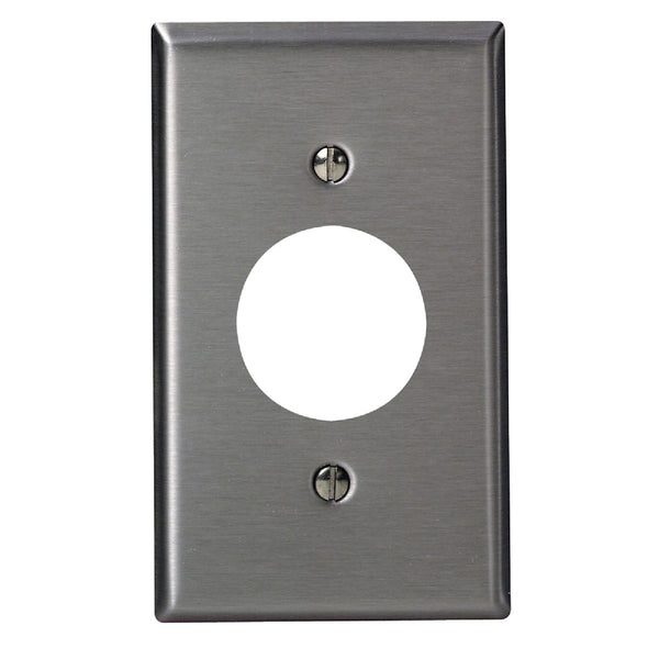 Leviton 1-Gang Stainless Steel Single Outlet Wall Plate