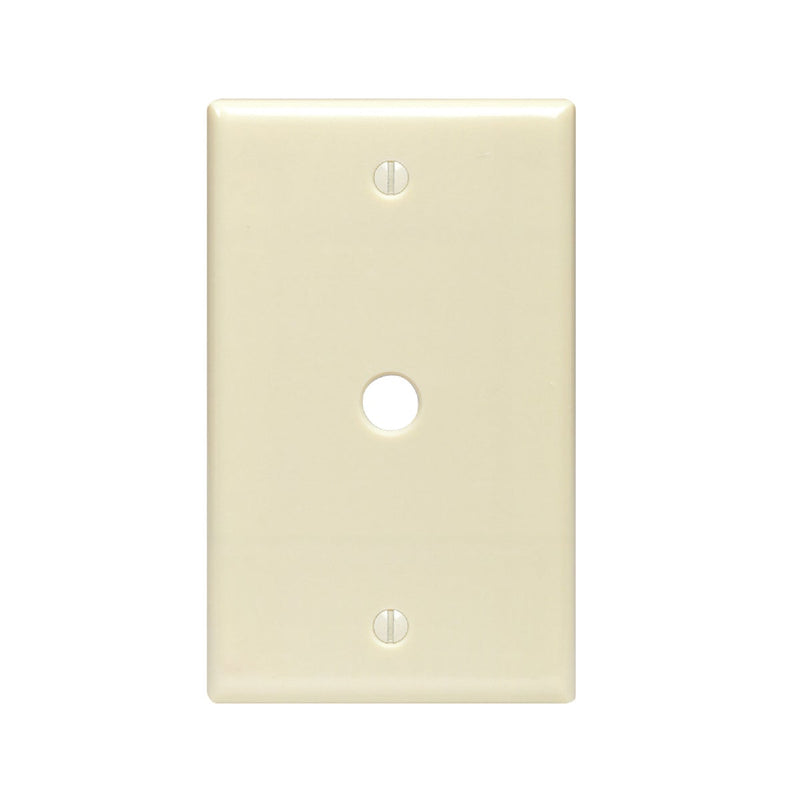 Leviton 1-Gang Plastic Ivory Telephone/Cable Wall Plate with 0.312 In. Hole