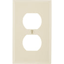 Leviton Commercial Grade 1-Gang Thermoplastic Outlet Wall Plate, Ivory