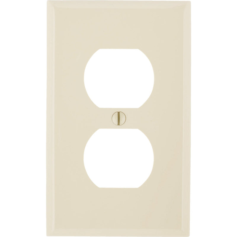 Leviton Commercial Grade 1-Gang Thermoplastic Outlet Wall Plate, Ivory