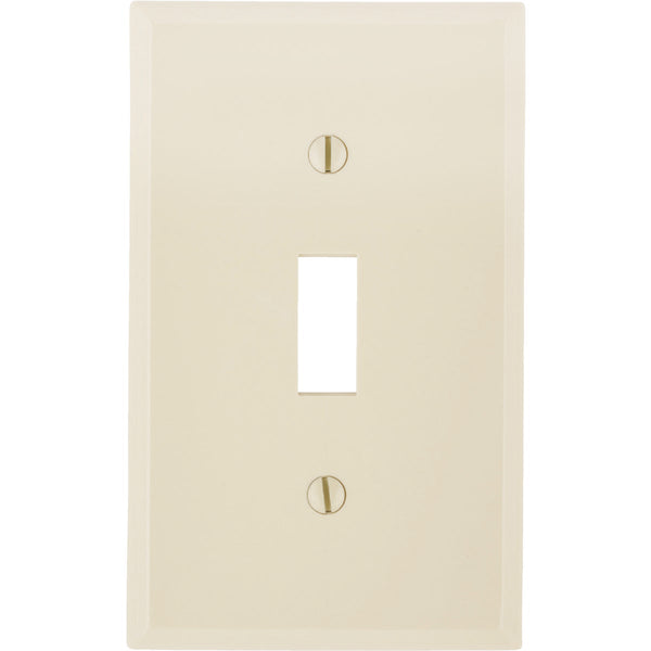 Leviton 1-Gang Thermoplastic Nylon Toggle Switch Wall Plate, Ivory