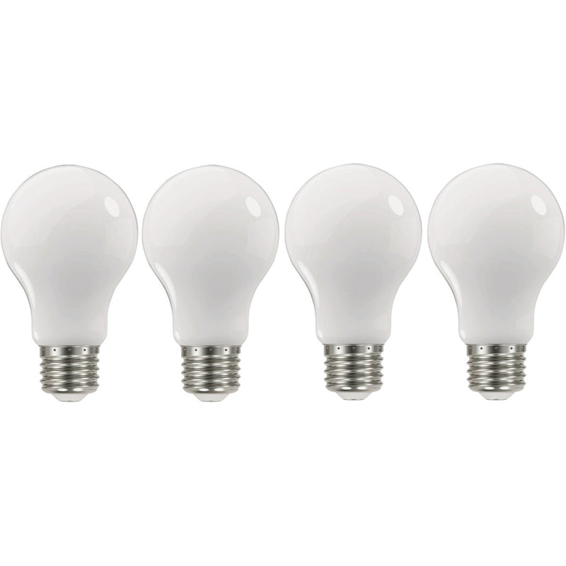 Satco Nuvo 75W Equivalent Warm White A19 Medium Frosted LED Light Bulb (4-Pack)