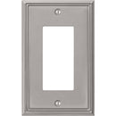 Amerelle Metro Line 1-Gang Cast Metal Rocker Decorator Wall Plate, Brushed Nickel