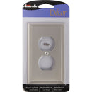 Amerelle Metro Line 1-Gang Cast Metal Outlet Wall Plate, Brushed Nickel