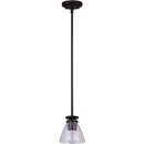 Home Impressions 1-Bulb Oil Rubbed Bronze Incandescent Pendant Light Fixture, Seeded Glass