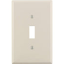 Leviton 1-Gang Thermoplastic Nylon Mid-Way Toggle Switch Wall Plate, Light Almond