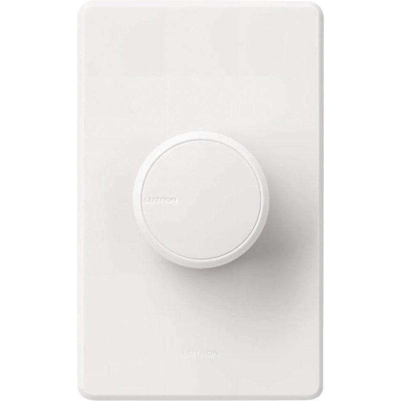 Lutron Dalia LED+ White 150W Single-Pole/3-Way LED Illuminated Rotary Light Dimmer Switch