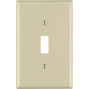 Leviton 1-Gang Thermoplastic Nylon Mid-Way Toggle Switch Wall Plate, Ivory