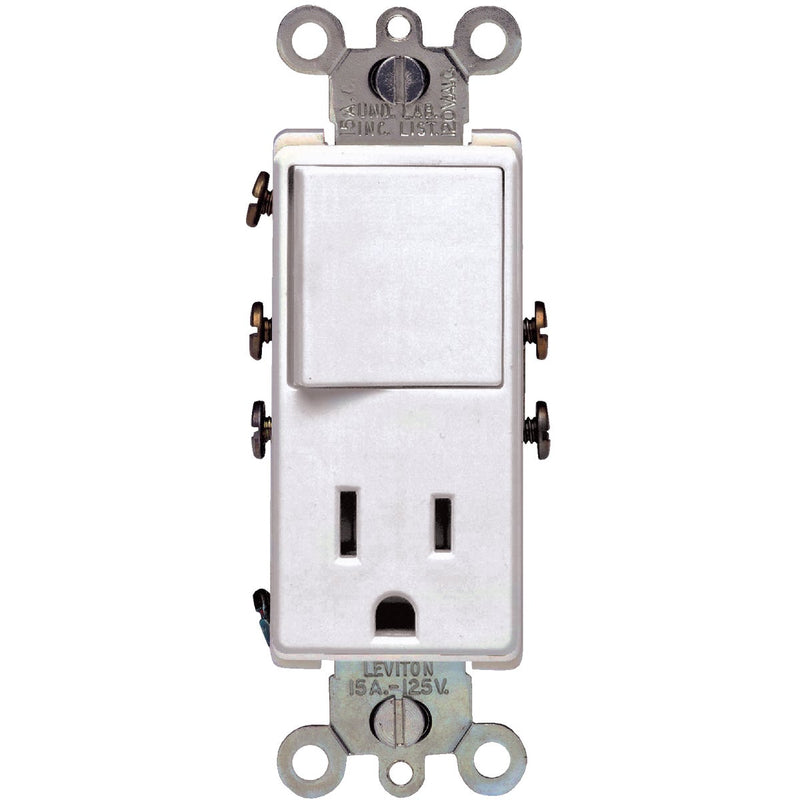 Leviton White 15A Switch & Outlet