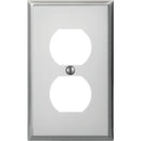 Amerelle PRO 1-Gang Stamped Steel Outlet Wall Plate, Polished Chrome