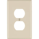 Leviton Mid-Way 1-Gang Smooth Plastic Outlet Wall Plate, Light Almond