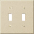 Amerelle PRO 2-Gang Stamped Steel Toggle Switch Wall Plate, Ivory Wrinkle