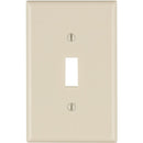 Leviton 1-Gang Smooth Plastic Mid-Way Toggle Switch Wall Plate, Light Almond