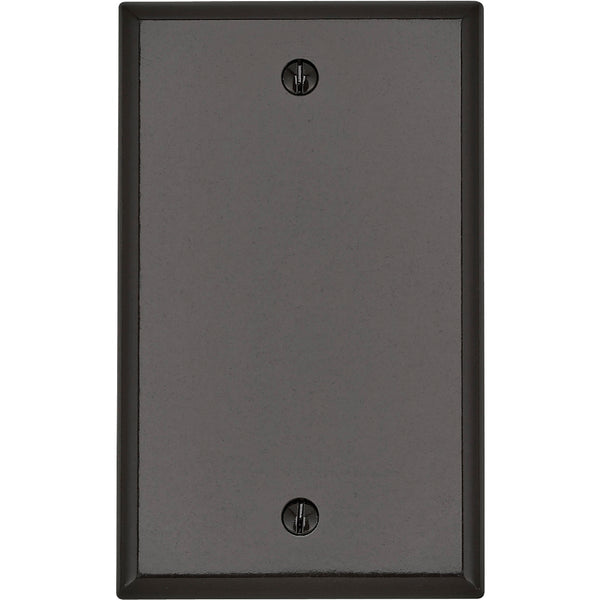 Leviton 1-Gang Standard Thermoset Blank Wall Plate, Brown