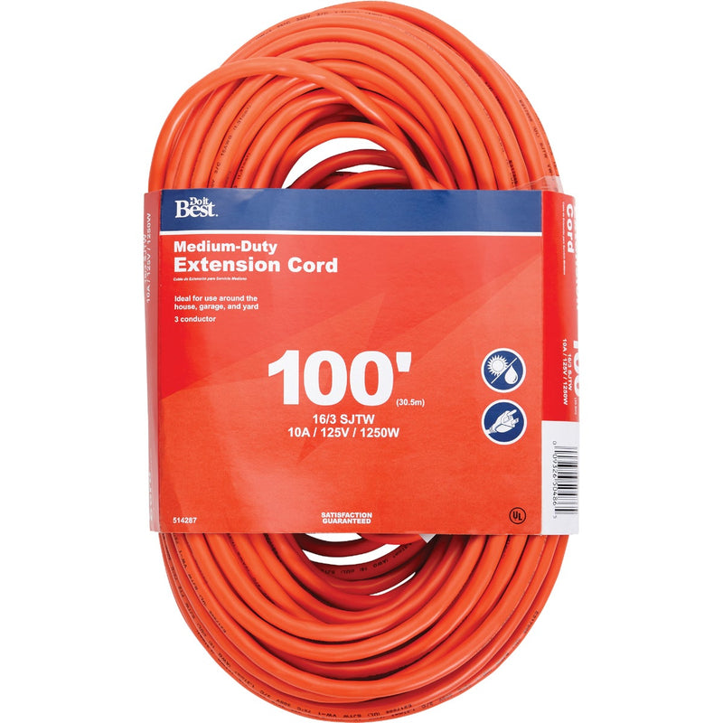 Do it Best 100 Ft. 16/3 Outdoor Extension Cord