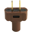 Leviton 15A 125V 2-Wire 2-Pole Vinyl Cord Plug, Brown
