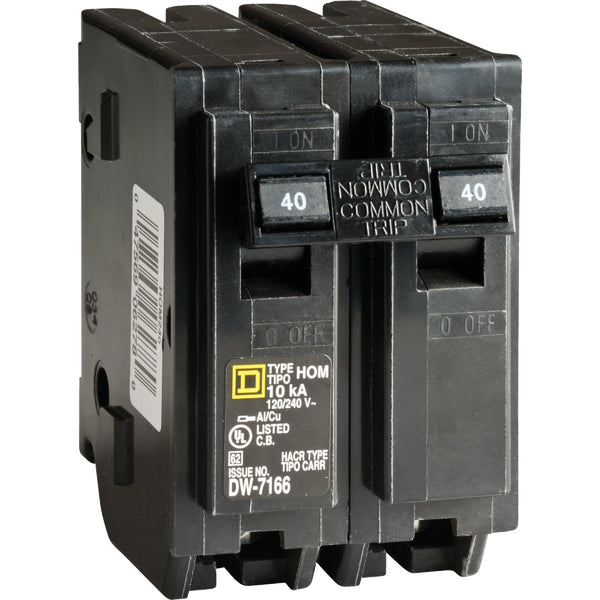 Square D Homeline 40A Double-Pole Standard Trip Circuit Breaker