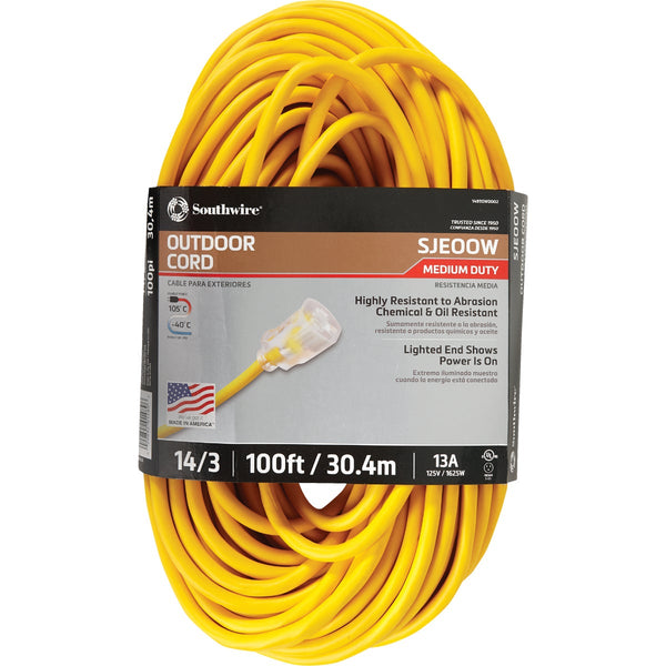 Coleman Cable 100 Ft. 14/3 Cold Weather Extension Cord