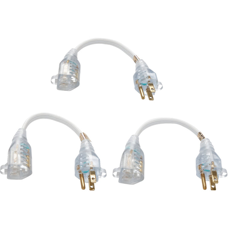 Do it Best 8 In. 16/3 Short Extension Cord Set (3-Pack)