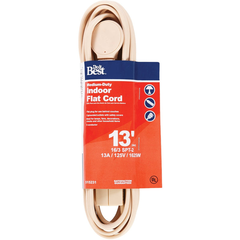 Do it Best 13 Ft. 16/3 Flat Plug Tan Extension Cord