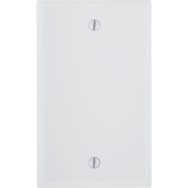 Leviton 1-Gang Standard Thermoset Blank Wall Plate, White