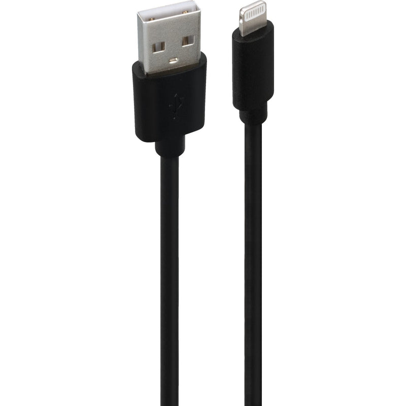 Blue Jet 3 Ft. Black Lightning to Type-A USB Charging & Sync Cable