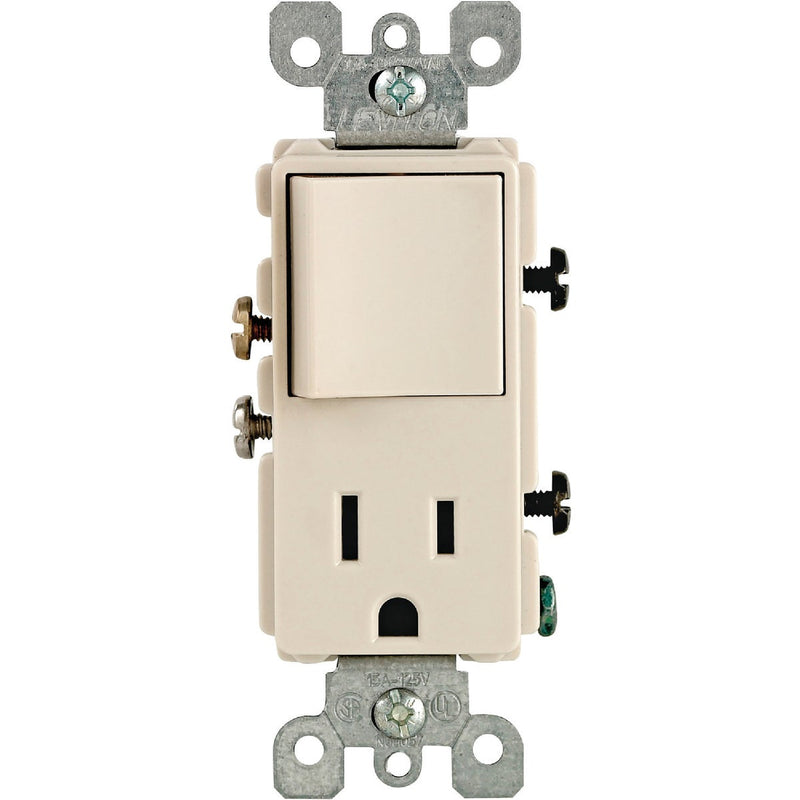 Leviton Light Almond 15A Switch & Outlet