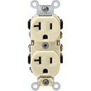 Leviton 20A Ivory Shallow Commercial Grade 5-20R Duplex Outlet