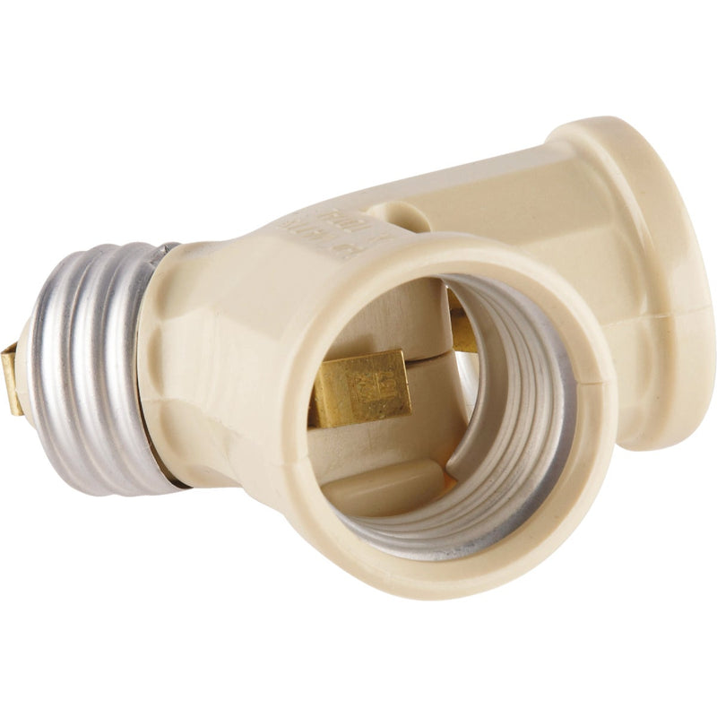 Leviton Ivory 125V Twin Socket Adapter